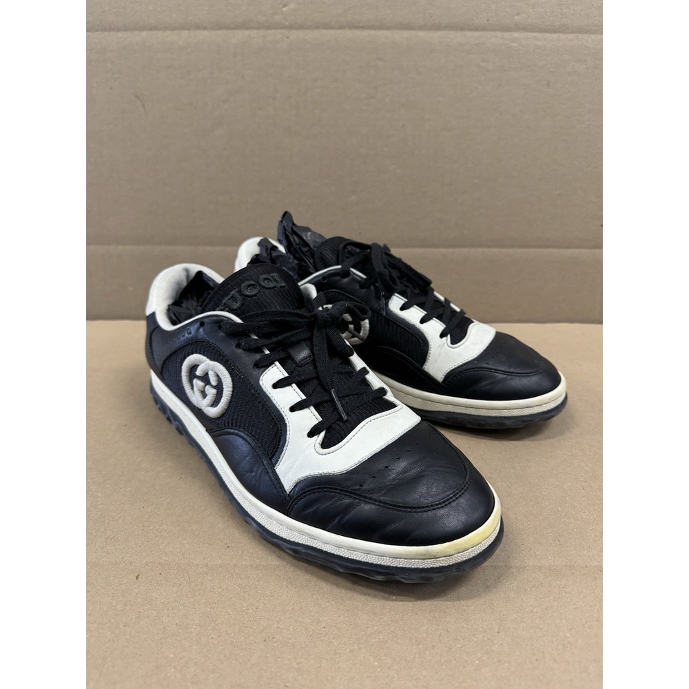 Size 11 - Gucci MAC80 Sneaker Off White Black Low Top - Picture 1 of 10